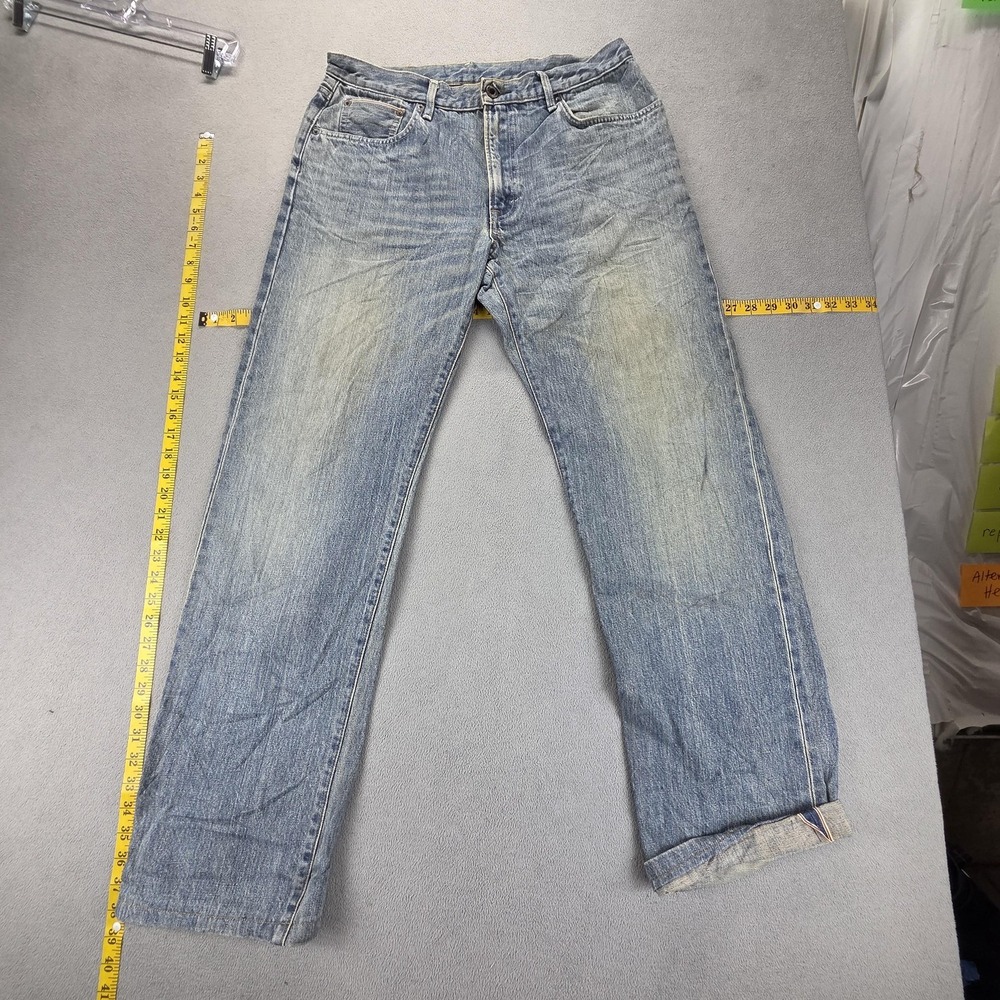 Edwin 505 Jeans Mens Blue Selvedge Light Wash Regular Straight‎ Fits 32x32